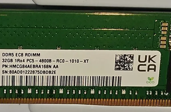 SK hynix 32GB DDR5 4800MHz RDIMM Server RAM